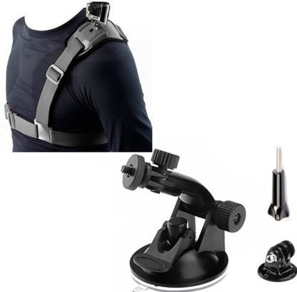 quikprof Suction Cup and Shoulder Strap Mount Harness for Gopro Strap