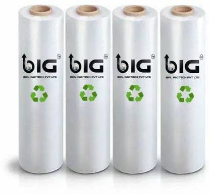 BIPLPACTECH 15 cm 328 ft Oxo-Biodegradable Packing Material (Pack of 4) Transparent stretch film roll