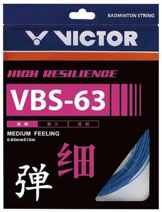 VICTOR VBS-63 High Resilience Badminton Racket String 1000 Badminton String - 10 m