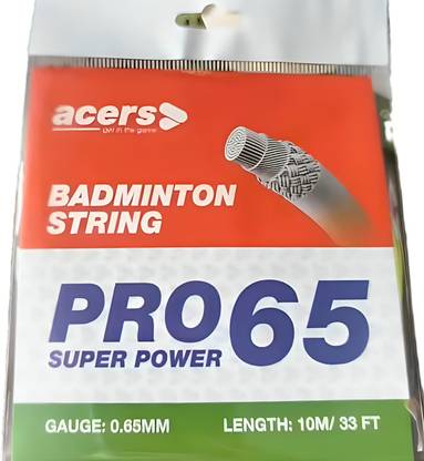 acers BadmintonRacketString_Pro65_SuperPower 0.65 Badminton String - 10 m