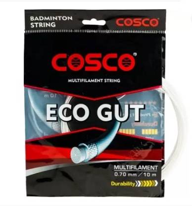KAAPA Eco Gut Badminton String (Pack of 1) 0.7 Badminton String - 10 m (White) CS3 0.7 Badminton String - 10 m