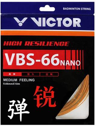 VICTOR VBS-66N Professional Badminton String- Pack of 2, 0.66 Badminton String - 10 m