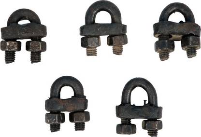 Delcot Wire Rope Clamps 10 mm ( Set of 5 ) Heavy Duty Black Finish Strong and Durable 10 Badminton String - 1.8 inch
