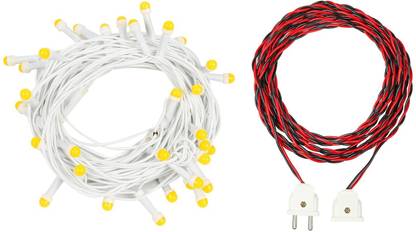 PMW 36 Feet Warm White LED Decorative String Light Double Stringing Clamp