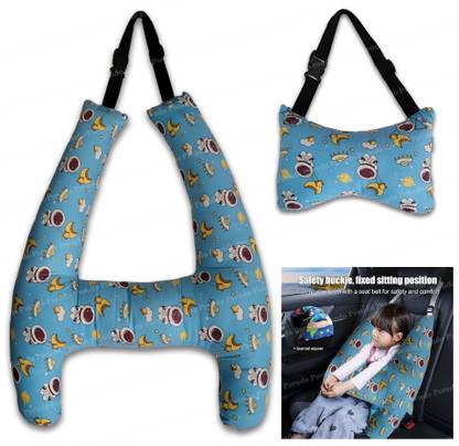 Pseudo H-Shape Car Headrest Pillow for Kids, Toddler Travel Pillow for Travel Stroller Pram Pad