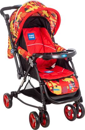 MeeMee Baby Stroller Pram for 0-3 Years| Rocking Function| Height Adjustable Handle Stroller Cum Rocker
