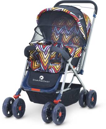 StarAndDaisy Reversible Baby Stroller and Pram with Mosquito Net and Wheel Breaks Stroller