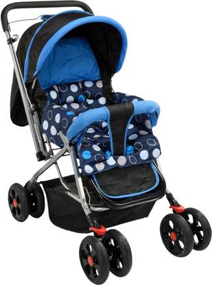 s m products Baby Stroller Pram With Mosquito Protecter Net Reversible Handlebar Stroller