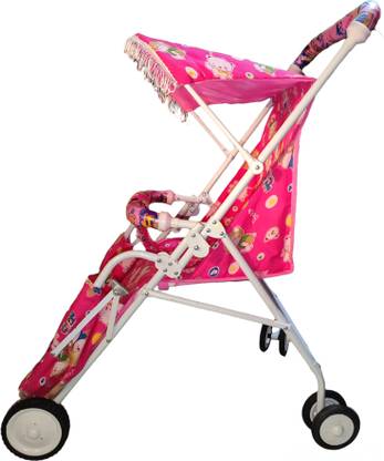 CLORA BABY STROLLER PRAM PINK FOLDABLE WITH CANOPY Stroller Stroller