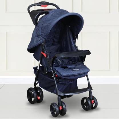 Little Pea One-Touch Fold, 3-Position Recline, 2 Food Tray, Spacious Seating Stroller