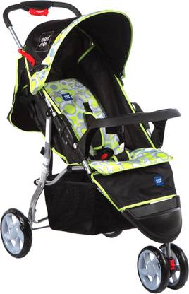 MeeMee Baby Stroller Pram for 0-3 Years| Leg & Footrest and 3-Wheeler Light Weight Pram