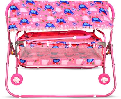 STEELOART New Born Baby Cradle Heavy Metal Body Frame (0-6 Month) Buggy