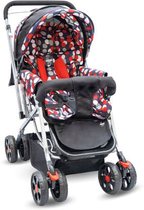 Lovely Baby Baby Stroller Pram with 5 Point Saftey Harness Reversible Handlebar Twin Strollers & Prams