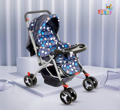Little Funky Adjustable backrest, 360° Swivel Wheel , Reversible Handlebar Feeding Tray Stroller