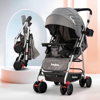 baybee Adjustable Canopy Baby Stroller/Pram for kids Newborn Babies 5 Point Safety Belt Stroller