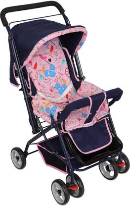 Infanto Dyna Pram With 3 position Seat | Reversible handle Stroller Stroller