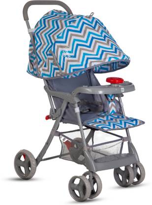 MeeMee Baby Stroller for 0-3 Years with Feeding Tray| Rear Brakes and Quick Fold Pram