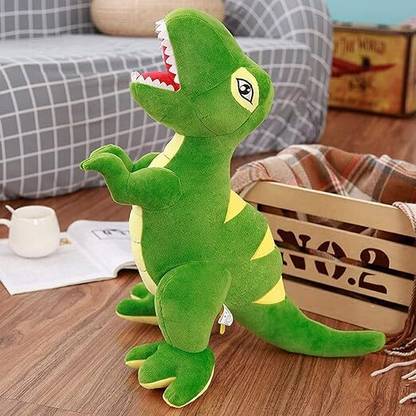 Ritik Kumar Super Soft Standing Green and Yellow Dinosaur  - 16 cm