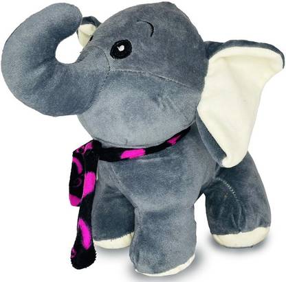 Funton SOFT TOYS Plushie Beauty Mini Elephant Grey Colour Stuffed Animal toy  - 10 cm
