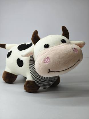 Smjj Plush toy cow soft cuddly toy  - 15 cm