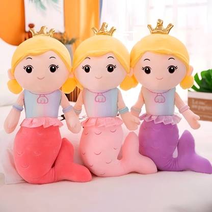 Teddify Mermaid Princess Doll Teddy Bear Combo Soft Dolls, Teddy  - 38 cm