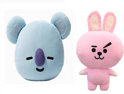 Gking BTS Super Soft Toy Cooky With Koya Cushion Pillow Stuffed Plush Toy  - 30 cm