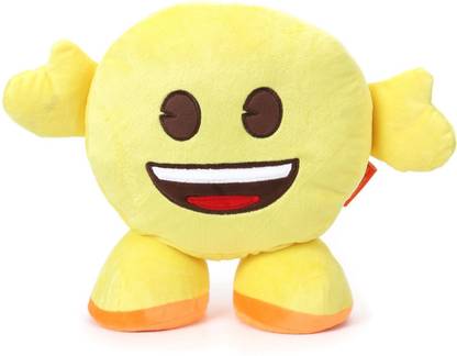 My Baby Excels Standing Emoji Grinning Face with Smiling Eyes Plush 30 cm  - 30 cm