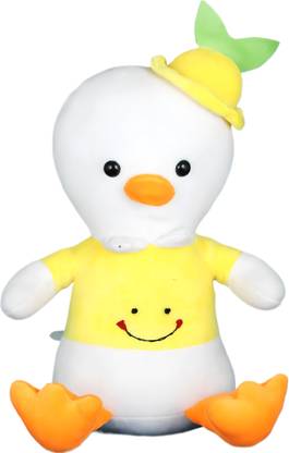 Goldenhub Toys Teddy Yellow Duck with Cap Stuffed Plush Soft Toys -30 cm  - 30 cm