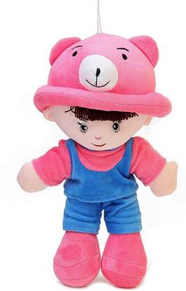 Hello Baby Super Soft Cute Looking Smiling Robin Boy Soft Toy / Stuffed Soft Plush Toy 35 Cm For Kids (Blue/Pink)  - 34 cm