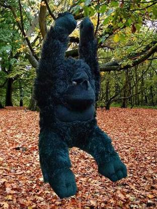 prezzie PrezzieGift Black Stuffed Soft Toy Cute Chimpanzee Gorilla Monkey for Hugging  - 60 cm