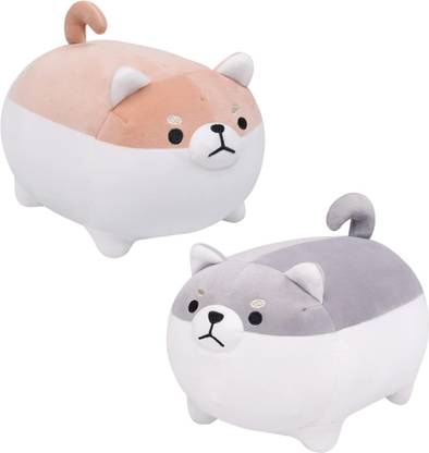 TechMax Solution Cute Shiba Inu Plush Toy Combination Corgi Plush Pillows  - 30 cm