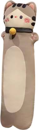 TechMax Solution GREY NECK BALL LONG CAT PLUSH PILLOW  - 110 cm