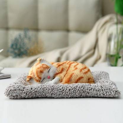 Bogenlite Sleeping Cat Plush Toy with Press Simulation Sound  - 25 cm