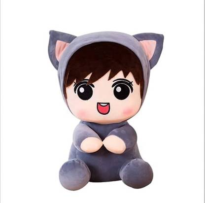 Puchu Toys Little Boy Stuffed Toy Soft Plush Toy- (grey,25Cm)…  - 25 cm