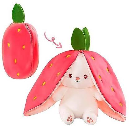 RIDIES Hot Selling Reversable Cute Plush Big Ears Bunny Premium Quality  - 25 cm