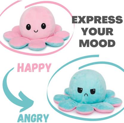 SkyToys Attractive Reversible octopus soft toys for kids  - 12 cm