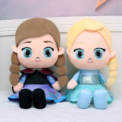 SCOOBA combo pack of super soft frozen sister anna elsa 32cm  - 32 cm