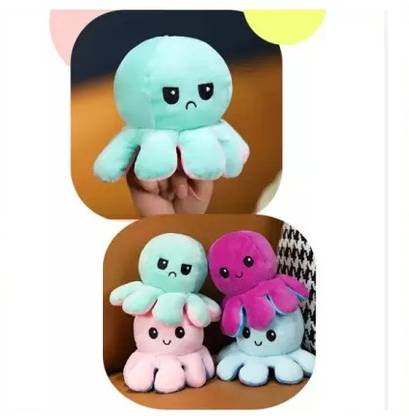 MAURYA Premium Quality Octopus Toy Flip Moody Happy Sad Angry Inside Out  - 20 cm