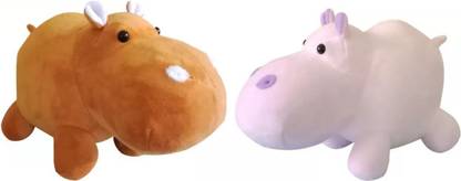 Little Smile Hippo- Stuffed Animal Plush Toy for Kids Babies and Children  - 10 cm