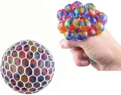 Monkey Crafts Squishy Mesh Soft Massaging Stress anxiety Relief Therapy hand exercise ball  - 6 cm