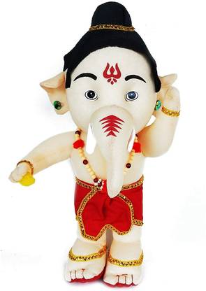 Anika Cute Stuffed Ganesh ji Soft Toy for Kids  - 45 cm