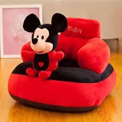 DS WORLD Baby Sofa Seat Cute & Lovely Teddy Micky Animal Shape Stuffed Comfortable Soft  - 45 cm