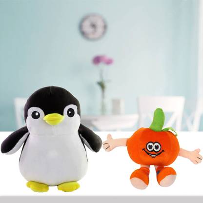 Toyingly cute black penguin and pumpkin helloween soft stuffed toy  - 50 cm
