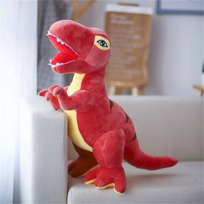 Ritik Kumar Super Soft Standing Red and Yellow Dinosaur  - 16 cm
