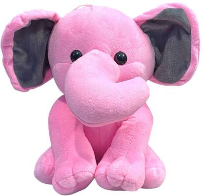 HugBerry Cute Pink Elephant Plush Toy  - 26 cm