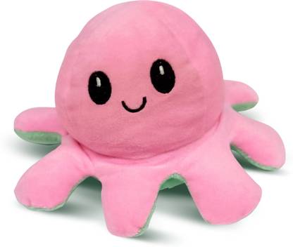 Nottinghill Octopus Double-Sided Stuffed Soft Toy for Kids, Happy & Angry Face  - 20 cm