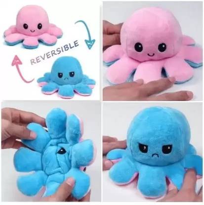 EVK ® Premium Quality Super Soft Reversible Mini Octopus  - 12 cm