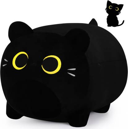 TechMax Solution Black Cat Plush Stuffed Animal Black Cat Plush Toy  - 50 cm