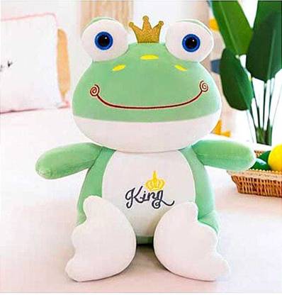 Fun Zoo Cute Super Soft King Crown Frog Soft Toy for Kids,Soft Toy Stuffed Frog Soft Toy  - 35 cm