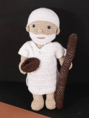 Loophoop Crochet handmade Sai Baba soft toy  - 37 cm